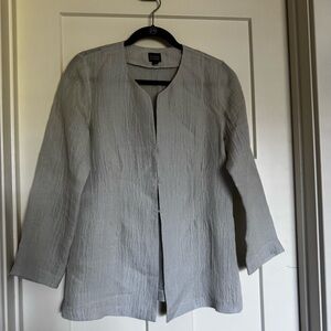 Eileen Fisher Silk Blend Crinkle Jacket size Small